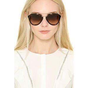 Prada tortoise aviator sunglasses